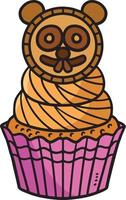 clipart colorido dos desenhos animados do cupcake da marmota vetor