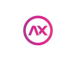 modelo de vetor de design de logotipo ax xa