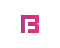 modelo de vetor de design de logotipo bf fb