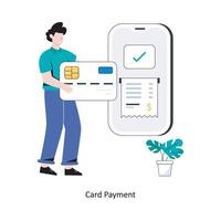 ilustração em vetor design de estilo plano de pagamento com cartão. ilustração de estoque