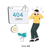 erro 404 ilustração em vetor design estilo simples. ilustração de estoque