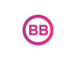 modelo de vetor de design de logotipo bb