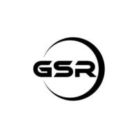 design de logotipo de carta gsr na ilustração. logotipo vetorial, desenhos de caligrafia para logotipo, pôster, convite, etc. vetor