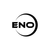 design de logotipo de carta eno na ilustração. logotipo vetorial, desenhos de caligrafia para logotipo, pôster, convite, etc. vetor