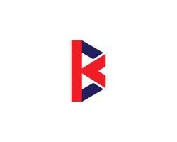 modelo de vetor de design de logotipo bk kb