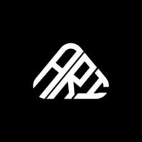 ari letter logo design criativo com gráfico vetorial, ari logotipo simples e moderno em forma de triângulo. vetor