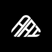 design criativo do logotipo da carta aai com gráfico vetorial, logotipo simples e moderno aai em forma de triângulo. vetor