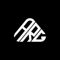 design criativo do logotipo da carta arg com gráfico vetorial, logotipo simples e moderno arg em forma de triângulo. vetor