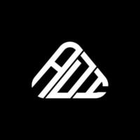 design criativo do logotipo da carta adi com gráfico vetorial, logotipo simples e moderno adi em forma de triângulo. vetor