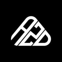 design criativo do logotipo da carta azd com gráfico vetorial, logotipo simples e moderno azd em forma de triângulo. vetor
