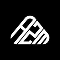 design criativo do logotipo da carta azm com gráfico vetorial, logotipo simples e moderno azm em forma de triângulo. vetor