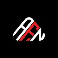 design criativo do logotipo da carta afn com gráfico vetorial, logotipo simples e moderno afn em forma de triângulo. vetor