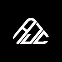 design criativo do logotipo da carta ajc com gráfico vetorial, logotipo simples e moderno ajc em forma de triângulo. vetor