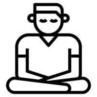 ícone de clipart de meditação vetor