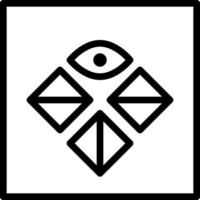 ícone de clipart de olho de polígono geométrico abstrato de boca de pato vetor
