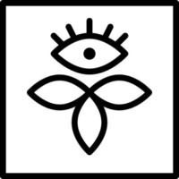 ícone de clipart de olho de polígono geométrico abstrato de planta vetor