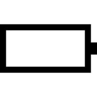 ícone de clipart de morte de energia de bateria vazia vetor