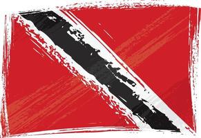 bandeira grunge de trinidad e tobago vetor