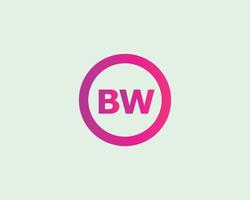 modelo de vetor de design de logotipo bw wb