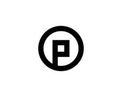 p modelo de vetor de design de logotipo