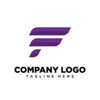 letra de design de logotipo f adequada para empresa, comunidade, logotipos pessoais, logotipos de marca vetor