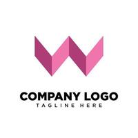 letra de design de logotipo w adequada para empresa, comunidade, logotipos pessoais, logotipos de marca vetor