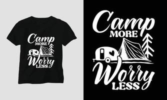 camping svg design com acampamento, barraca, montanha, jangle, árvore, fita, silhueta de caminhada vetor