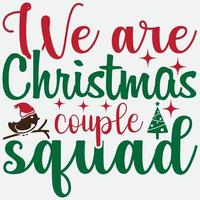 somos esquadrão de casal de natal vetor