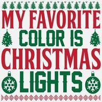 minha cor favorita é luzes de natal vetor