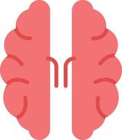 ícone plano de cérebro vetor