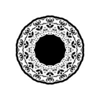 padrão circular em forma de mandala para henna, mehndi, tatuagem, decoração. vetor