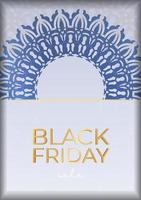 cartaz de modelo para cor bege de sexta-feira negra com padrão vintage vetor