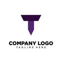 letra de design de logotipo t adequada para empresa, comunidade, logotipos pessoais, logotipos de marca vetor