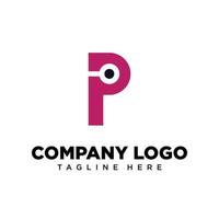 letra de design de logotipo p adequada para empresa, comunidade, logotipos pessoais, logotipos de marca vetor