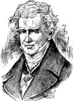 Barão von Humboldt, ilustração vintage vetor