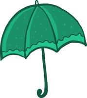 guarda-chuva verde, ilustração, vetor em fundo branco