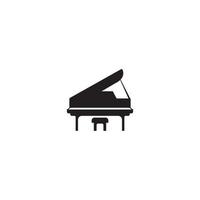 ícone de vetor de modelo de logotipo de piano