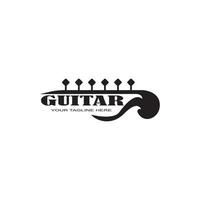 ilustração de ícone de vetor de modelo de logotipo de guitarra