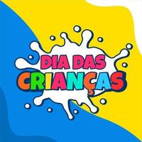 dia das crianças brasil e portugal vectos estoque vetor