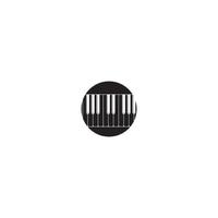 ícone de vetor de modelo de logotipo de piano