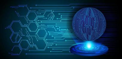 projetor holográfico globo moderno em fundo de tecnologia vetor