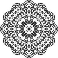 mandala circular da flor vetor