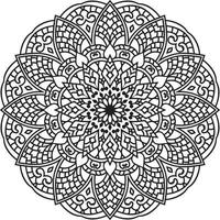 mandala circular da flor vetor