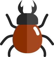 besouro vermelho, ilustração de ícone, vetor em fundo branco