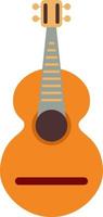 guitarra laranja, ilustração, vetor em fundo branco.