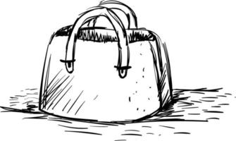 desenho de bolsa, ilustração, vetor em fundo branco