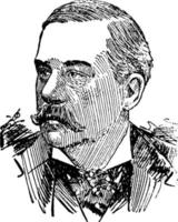 pierpont morgan, ilustração vintage vetor