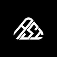 design criativo do logotipo da carta asi com gráfico vetorial, logotipo simples e moderno asi em forma de triângulo. vetor