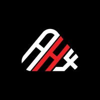 design criativo do logotipo da carta ahx com gráfico vetorial, logotipo simples e moderno ahx em forma de triângulo. vetor