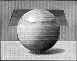 círculo de uma esfera, ilustração vintage. vetor